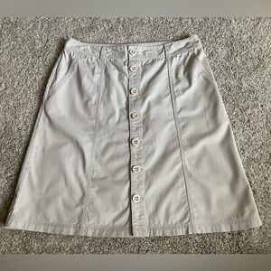 Sale 2 for $10 Eddie Bauer Retro Khaki Knee Length Button Front A Line S…